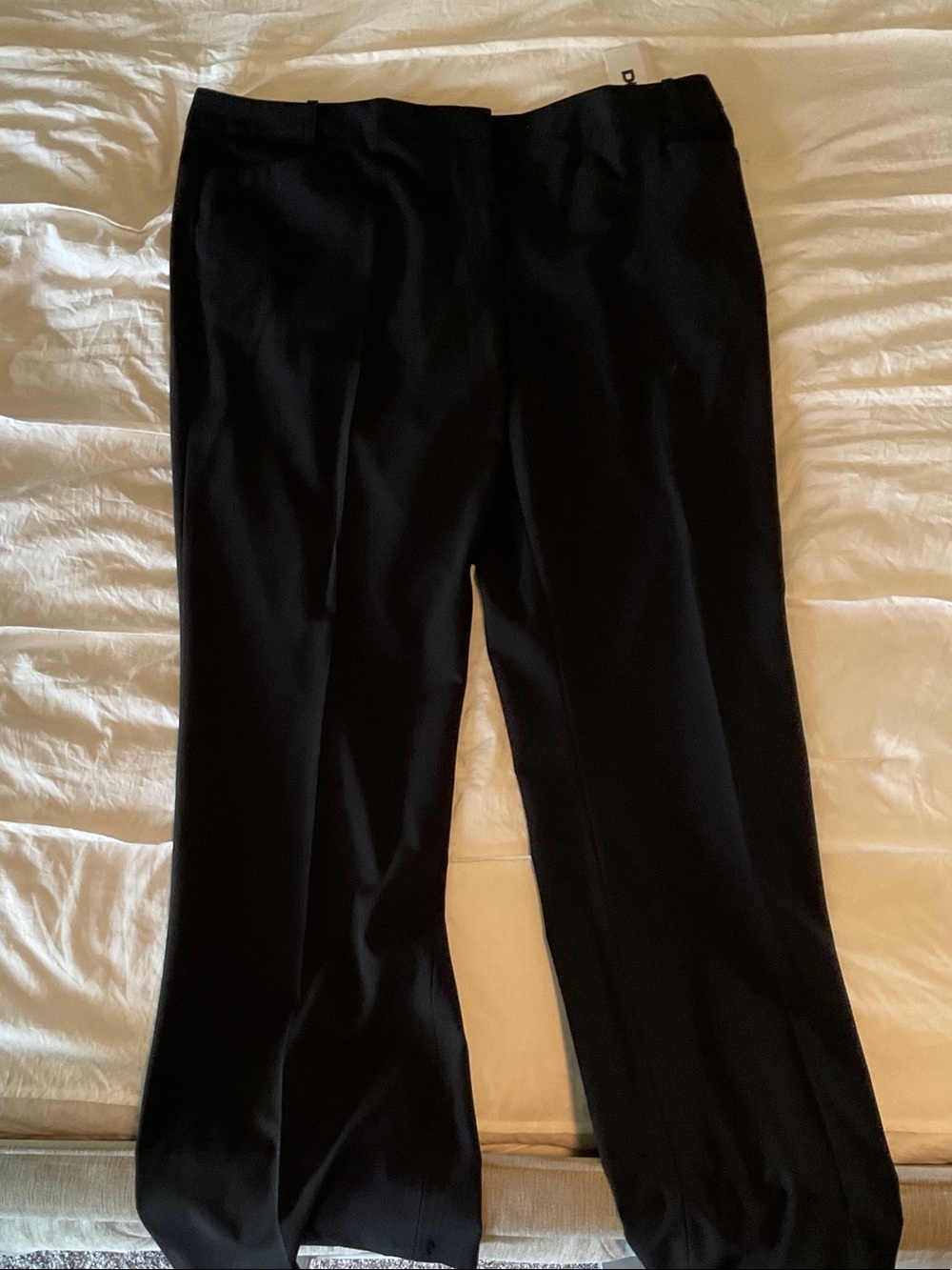 DKNY Black Straight-Leg Dress Trousers